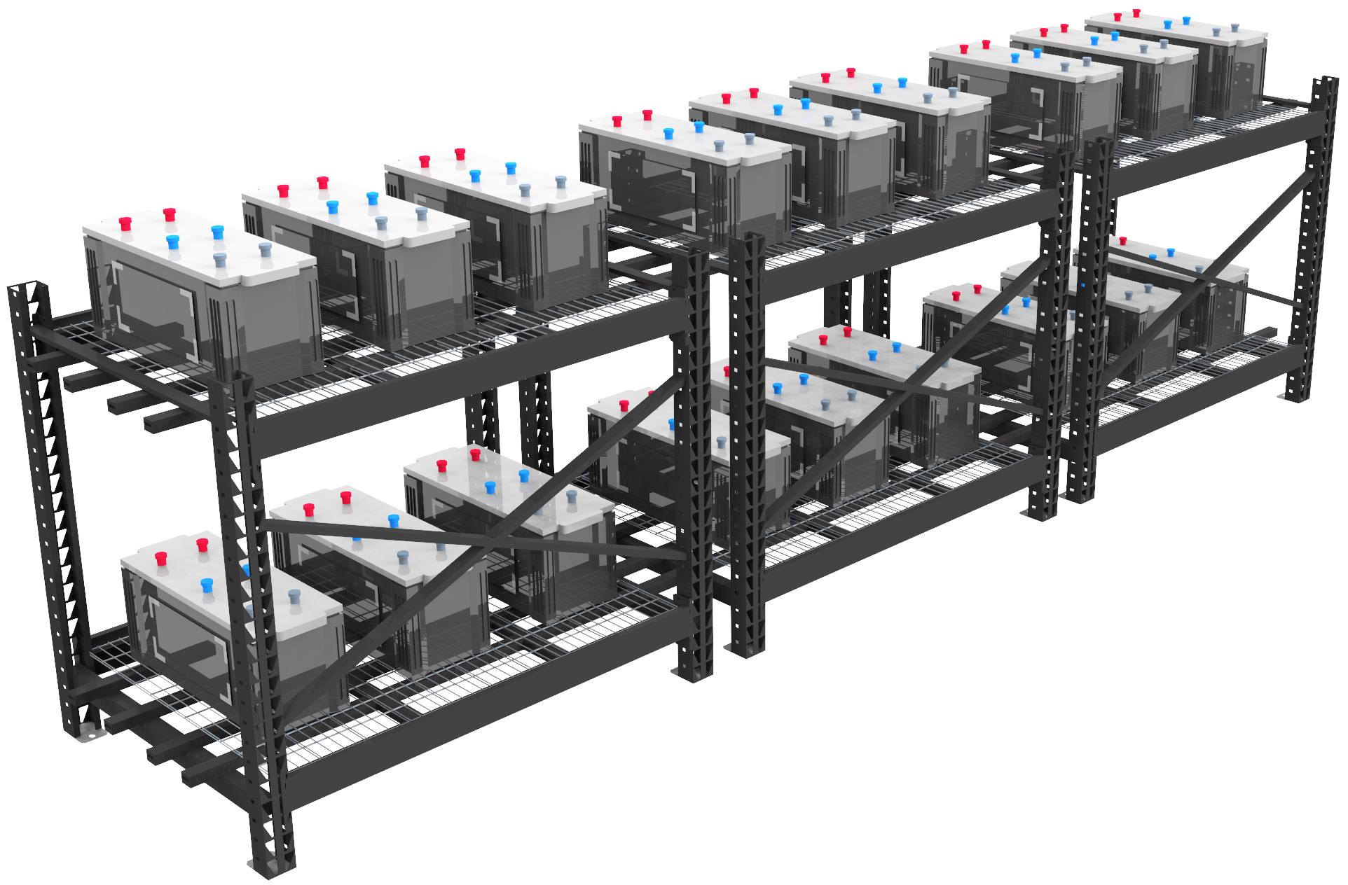 Old Mutual battery rack graphic